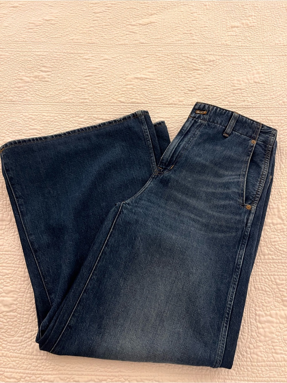 Wide Sweep Trouser Dark Denim Jeans - Size 26